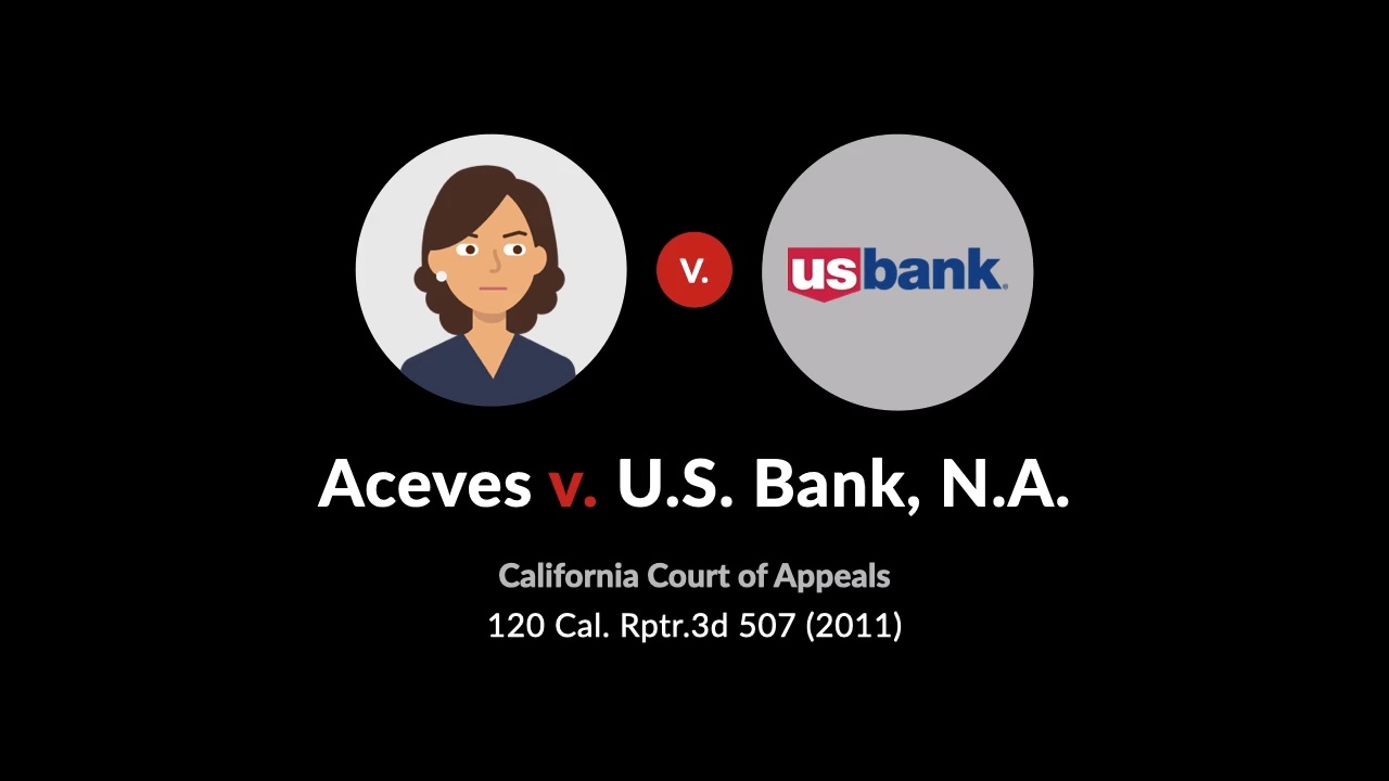 Aceves v. u.s. bank n.a